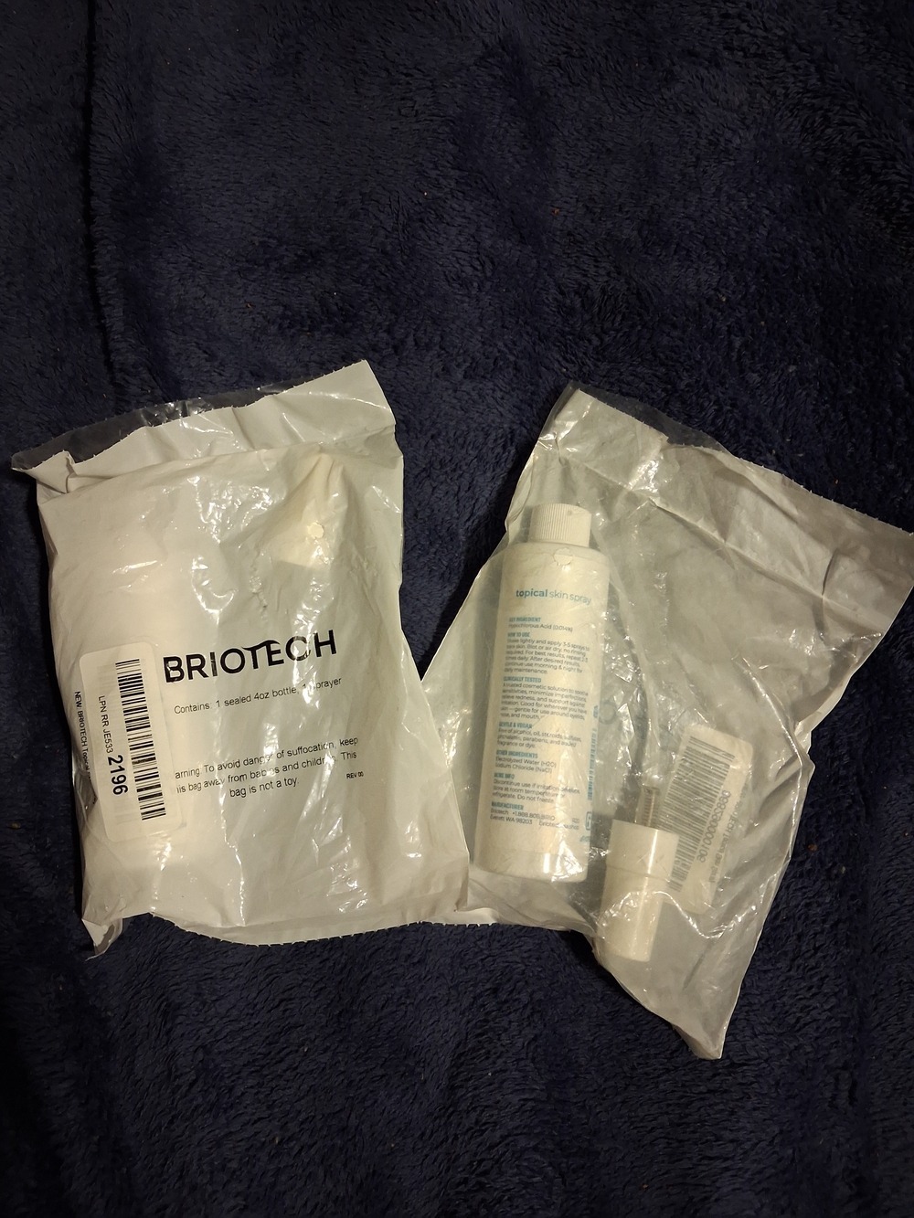 2 bags of Topical Skin Spray – White Moisturizing Spray